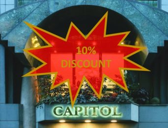 Da Hotel Capitol sconti del 10% sulle prenotazioni online